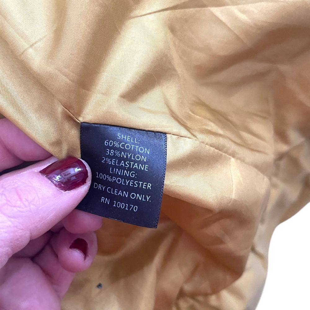 Sandro Studio Yellow Ruffle Front Belted Lightweight Coat M - Picture 5 of 6